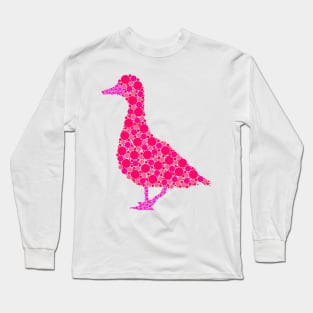 Aboriginal duck art pink Long Sleeve T-Shirt